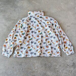 Vintage PK Elliot Petite Halloween Pattern Turtleneck Top medium